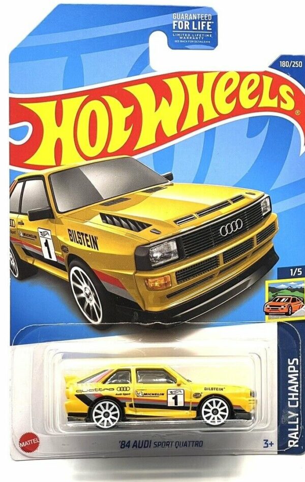 Audi Quattro Sport 1984 gul - Hot Wheels 1:64