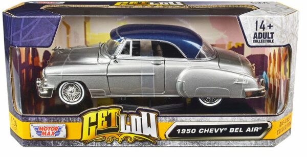 Chevrolet Bel Air 1950 lowrider silver/blå - skala 1:24 - Bild 2