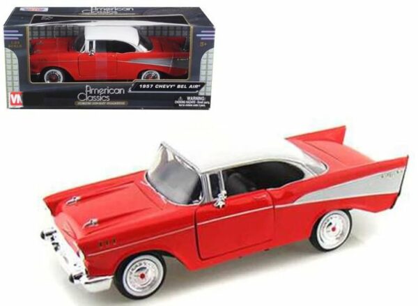 Chevrolet Bel Air 1957 punainen/valkoinen - mittakaava 1:24 - Kuva 2