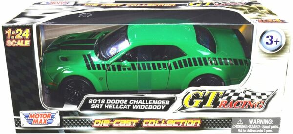 Dodge Challenger SRT Hellcat 2018 laajarunkoinen vihreä - mittakaava 1:24 - kuva 2