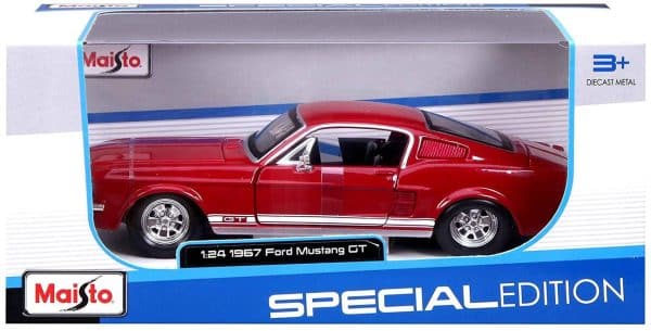 Ford Mustang GT 1967 röd - skala 1:24 - Bild 2