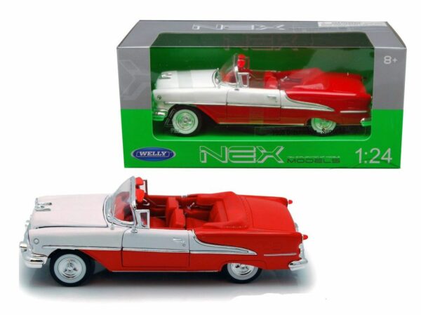 Oldsmobile Super 88 Cabrio 1955 rot/weiß - Maßstab 1:24 - Bild 2