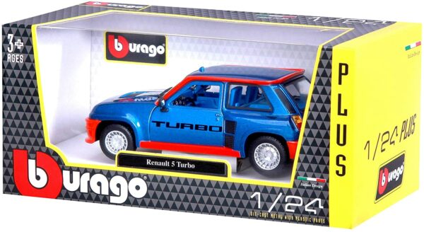 Renault 5 Turbo 1982 blå - skala 1:24 - Bild 2