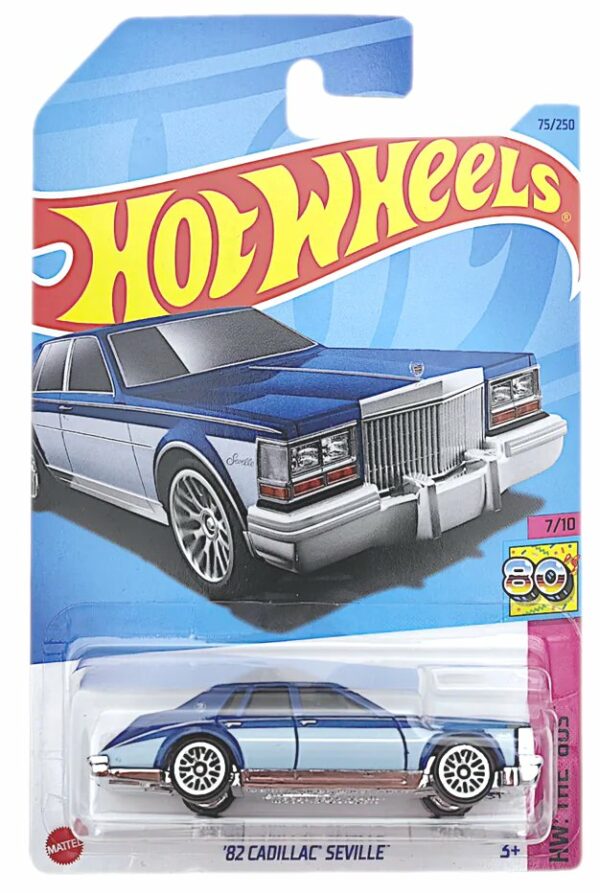 Cadillac Seville 1982 blå - Hot Wheels 1:64