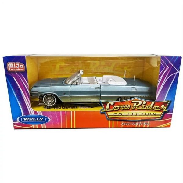 Chevrolet Impala Conv. Blauer Low Rider von 1963 – Maßstab 1:24 – Bild 2