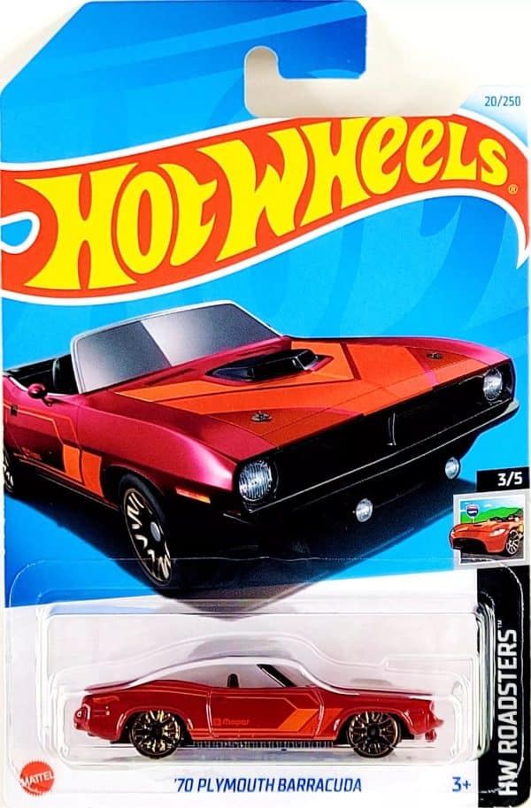 Plymouth Barracuda 1970 rød - Hot Wheels 1:64