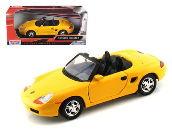 Porsche Boxter 2010, gul - skala 1:24