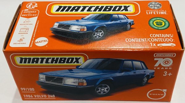 Volvo 240 1986 blå - Matchbox (box) 1:64