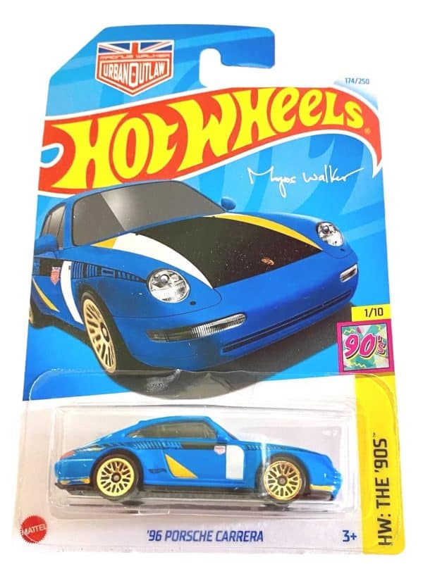 Porsche Carrera 1996 blå - Hot Wheels 1:64