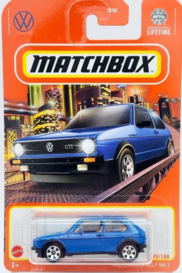 VW Golf Mk 1 1976 blå - Matchbox 1:64