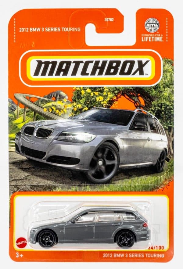 BMW 3-sarjan touring 2012 harmaa - Matchbox 1:64