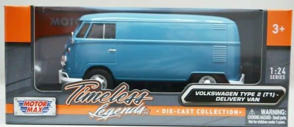 VW T1 Type 2 Varebil 1962 blå - Skala 1:24 - Bilde 2