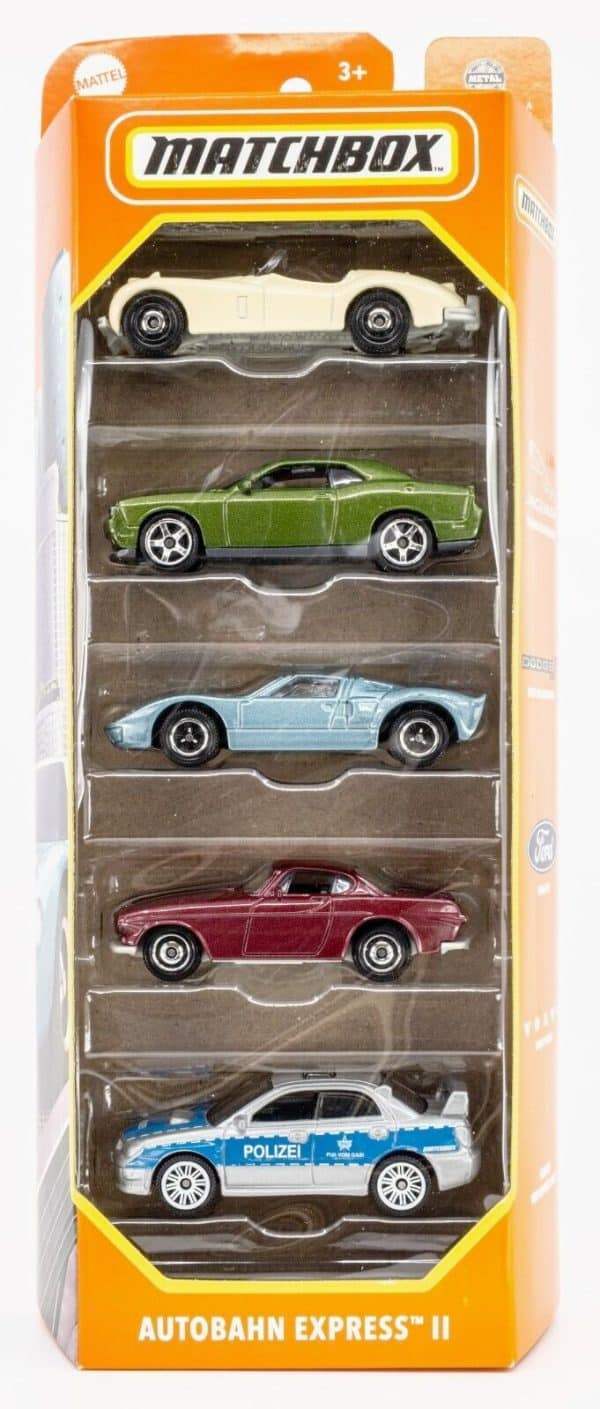 Matchbox Autobahn Express II 5-pack (Volvo P1800 mm) - Matchbox 1:64