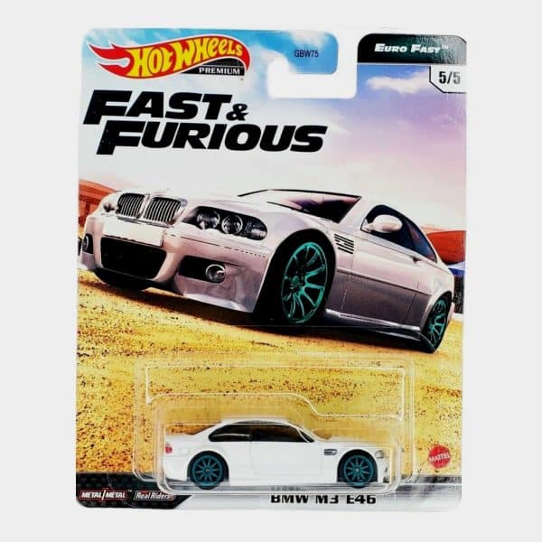 BMW M3 E46 hvit F&amp;F- Hot Wheels 1:64