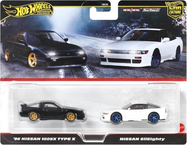 2 -Pack Nissan 180SX Typ X 1996 Nissan Sileigeighty - Hot Wheels 1:64