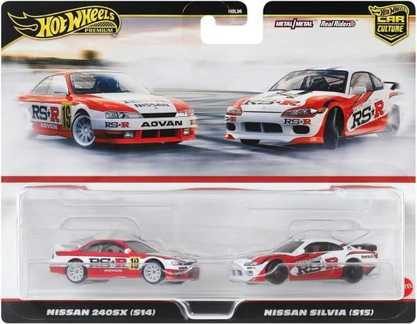 2 -Pack Nissan 240SX, Nissan Silvia S15 - Hot Wheels 1:64