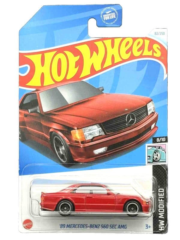 Mercedes 560 SEC AMG 1989 röd - Hot Wheels 1:64