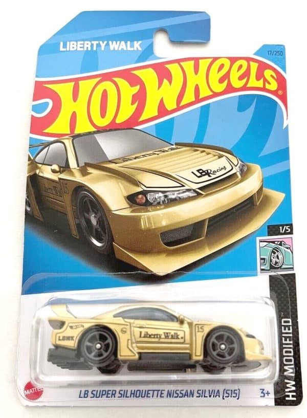 Nissan Silvia S15 LB Super Siluette guld - Hot Wheels 1:64